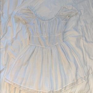 Hollister White Midi Dress